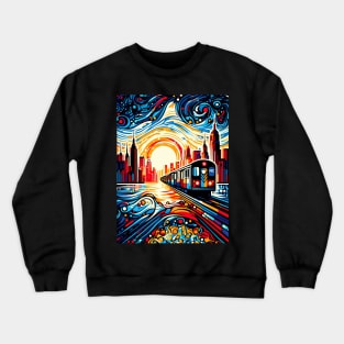 New York Subway illustration NYC Subway Train Crewneck Sweatshirt